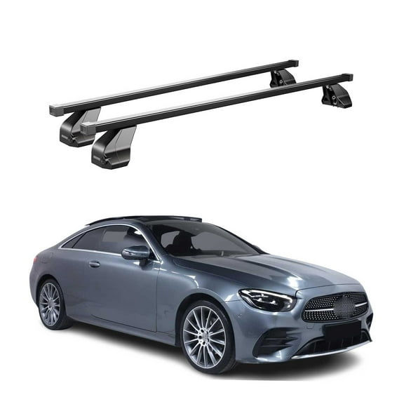Fixed Point Rack For Mercedes E-Class Coupe 2018-2023 Black Carrier Cross Bar