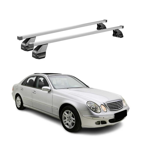 Fix Point Roof Racks for Mercedes E Class W211 Sedan 2004-2009 Steel Gray