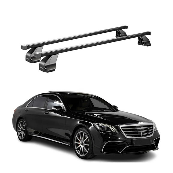 Fix Point Roof Racks for Mercedes S Class W222 Sedan 2014-2020 Steel Black