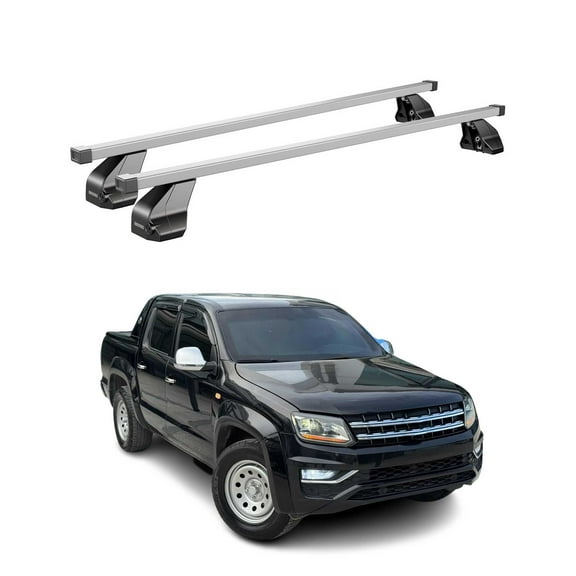 Fix Point Roof Racks Top Cross Bars for VW Amarok 2010-2020 Gray 2Pcs