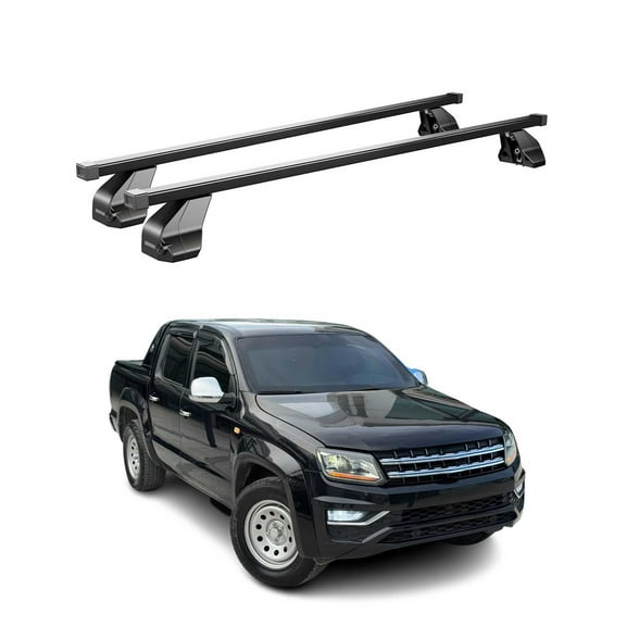Fix Point Roof Racks Top Cross Bars for VW Amarok 2010-2020 Black 2Pcs