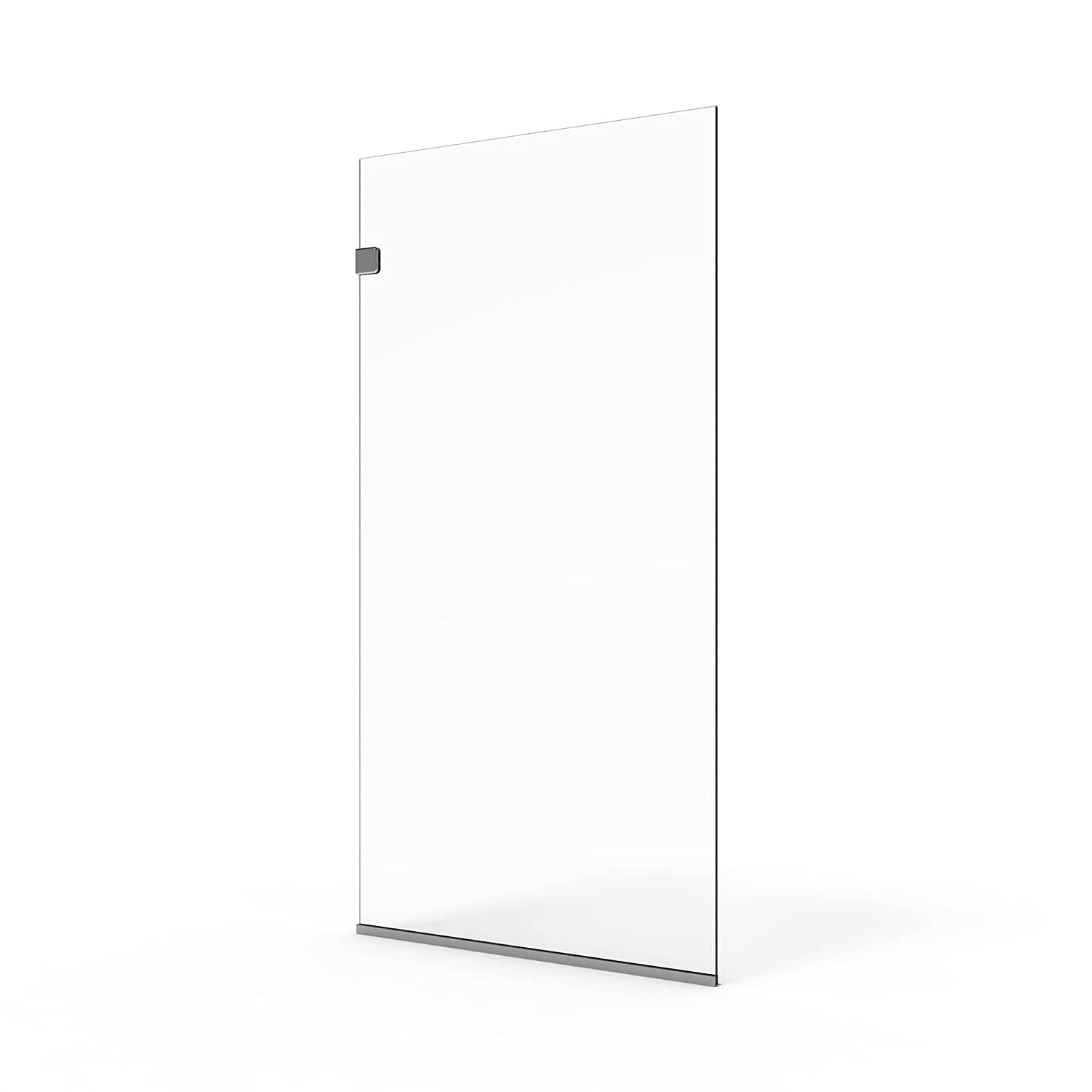 Fixed Shower Screen for Bathroom | Chrome Finish | Water Repellent | 3/8" Tempered Glass Shower Panel 24"x72"