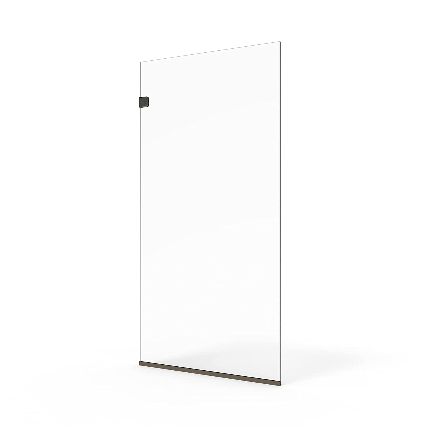Fixed Shower Screen for Bathroom | Oil Rubbed Bronze Finish | Water Repellent | 3/8" Tempered Glass Shower Panel 36"x72"