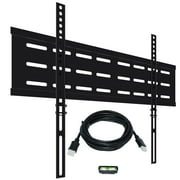 Koramzi Fixed TV Wall Mount Bracket Low Profile Ultra Slim for 32-70 TVs VESA 600x400 with 10FT HDMI Cable