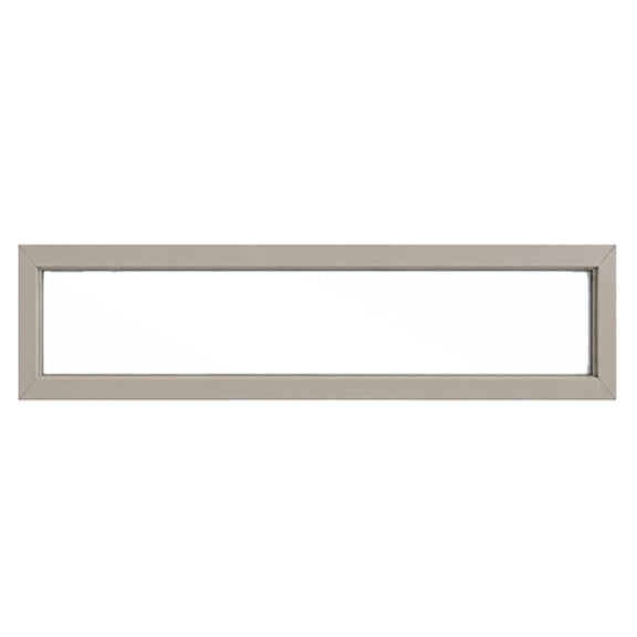 Fixed Transom Window, 47.5" x 11.5" - Clear Insulated Glass, Driftwood Vinyl Frame, Replacement Retrofit Install - Natural Daylight Window for Bathrooms, Above-Door Transoms, Kitchen Cabinetry