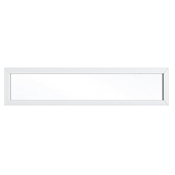 Fixed Transom Window, 47.5" x 11.5" - Energy-Efficient Low-E Insulated Glass, White Vinyl Frame, Replacement Retrofit Install - Natural Daylight Window for Bathrooms, Above-Door Transoms