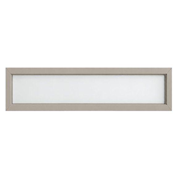 Fixed Transom Window, 47.5" x 11.5" - Privacy Frosted Insulated Glass, Driftwood Vinyl Frame, Replacement Retrofit Install - Natural Daylight Window for Bathrooms, Above-Door Transoms