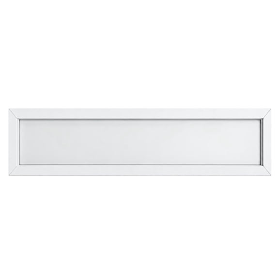 Fixed Transom Window, 47.5" x 11.5" - Privacy Frosted Insulated Glass, White Vinyl Frame, Replacement Retrofit Install - Natural Daylight Window for Bathrooms, Above-Door Transoms, Kitchen Cabinetry