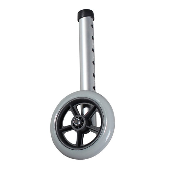 Fixed Walker Wheel Replacement Rollator Accessories,Stainless Steel Walker Wheel Universals with 8 Adjustment Holes
