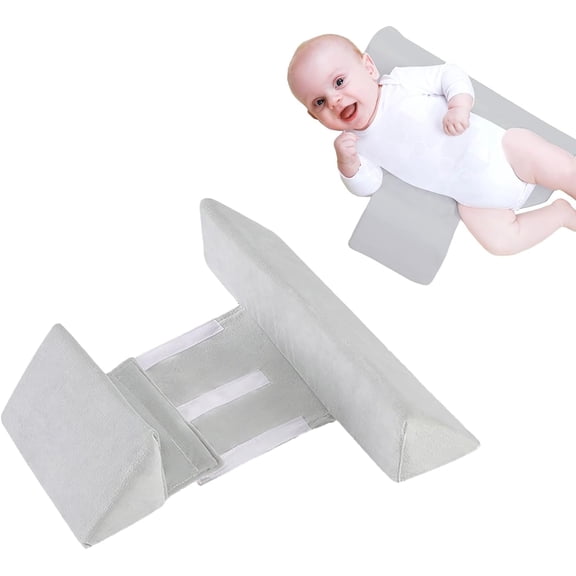 Fixed Wedge Pillow, Side Sleeper Support Cushion for , Adjustable 45-Degree Triangle Design, Breathable & Washable Cover (Gray)