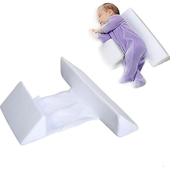 Fixed Wedge Pillow, Side Sleeper Support Cushion for , Adjustable 45-Degree Triangle Design, Breathable & Washable Cover (White)