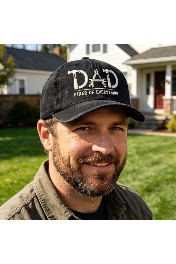 Fixer of Everything Vintage Baseball Cap, Funny Embroidered Tool Hat for Men, Adjustable Dad Cap