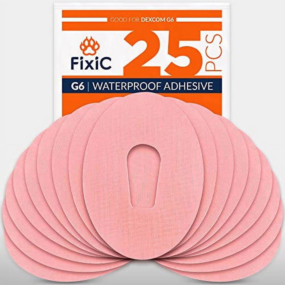 FixiC â€“ Adhesive Patches for G6 â€“ 25 Pack Premium Waterproof ...