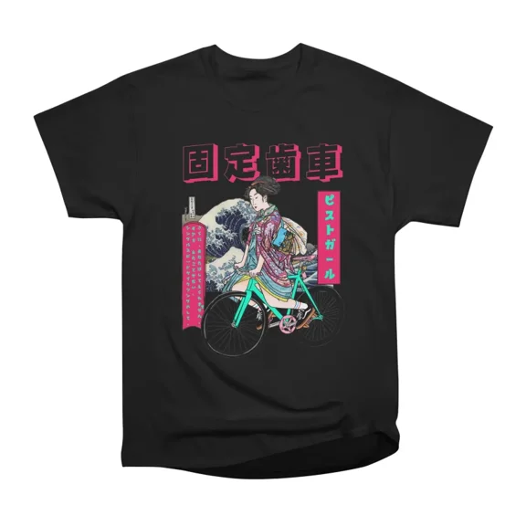 Fixie Girl T-Shirt Tee Gift For Him Merch For Her Apparel For Friend