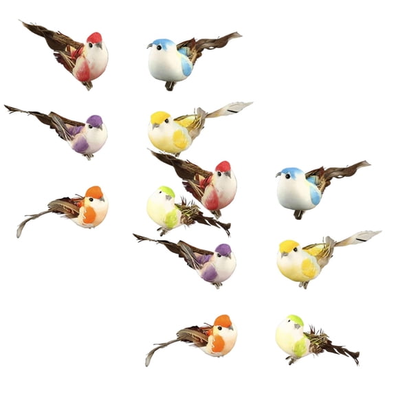Fixing Clip Clearance,6pcs Birds Clips Artificial Bird Clips Simulation Bird Clip Christmas Hodiday Garden Tree Branch Ornaments
