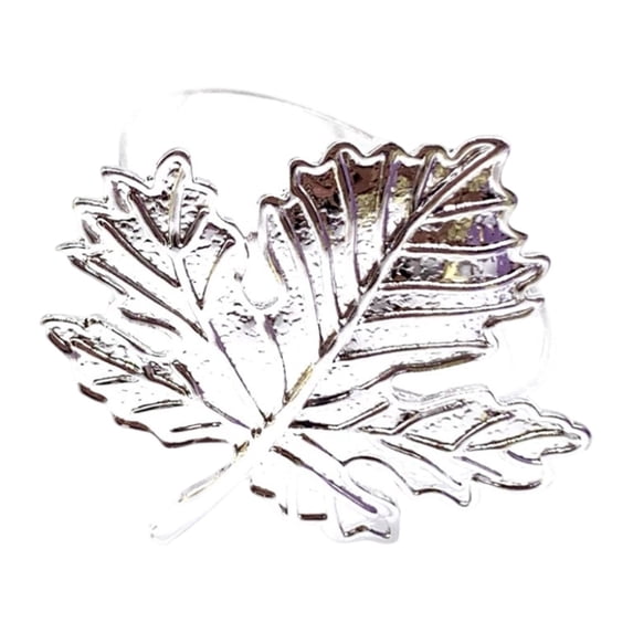 Fixing Clip Product Category for Home and Kitchen Maple Leaf Napkin Ring Autumn Metal Holder with Durable and Elegant for Seasonal Thanksgiving Table