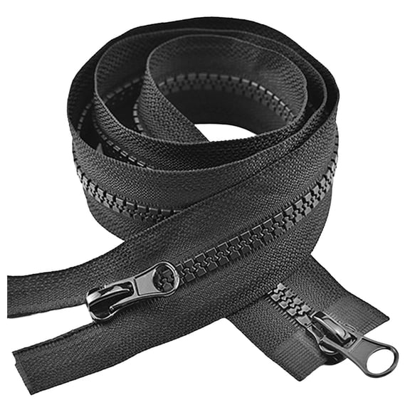 Fixing Indoor Fix Connector for Jackets and Coats - Double Open End Resin Zip Pull Extension Hand Compatible with Separating Zippers