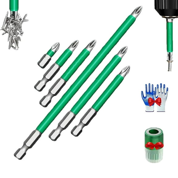 Fixion Tools Drill Bits, Fixion Tools Magnetic Drill Bits, K5 Impact Resistant Non Slip Bit, Rowgins High Magnetic Screw Driver Drill Bit Set 25 50 65 70 90 150mm Screwdriver Set for Repair