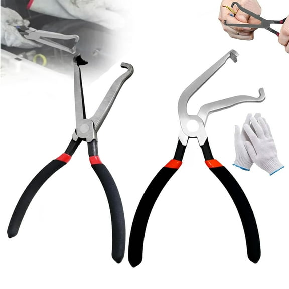 Fixion Tools Pliers, Fixion Tools Connector Pliers, Electrical Disconnect Plie rs for car, 37980 electrical disconnect, Fuel Line Disconnec t Tool Set, Hose Clamp Long Reach Push Pin Tools (A+B)