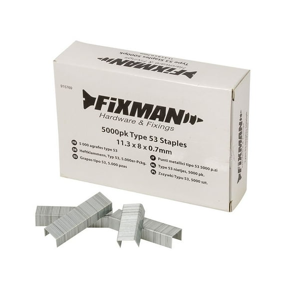 Fixman - Type 53 Staples 5000pk - 11.25 x 8 x 0.75mm