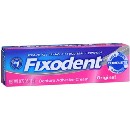 Fixodent Denture Adhesive Cream Original 0.75 oz (Pack of 4)