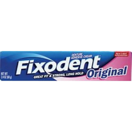 Fixodent Denture Adhesive Cream Original 2.4 oz (Pack of 24)