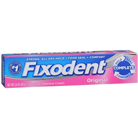 Fixodent Denture Adhesive Cream Original 2.4 oz (Pack of 9)