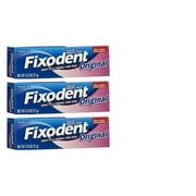 Fixodent Denture Adhesive Cream, Treatment Original, 0.75 oz. - 3 pack