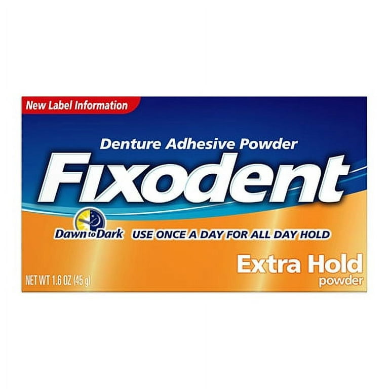 FIXODENT DENTAL ADHESIVE POWDER EXTRA HOLD 4-6-1.6 OUNCE – Medcare
