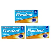 Fixodent Denture Adhesive Powder Extra Hold 2.70 oz (Pack of 3)
