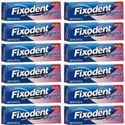 Fixodent Denture Complete Original Strong Adhesive Cream Treatment .75 Oz Travel Size Pk 12 Bulk