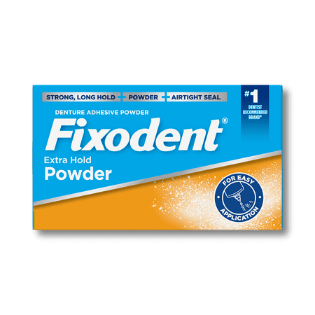 Fixodent Extra Hold Denture Adhesive Powder, 2.7 Ounce