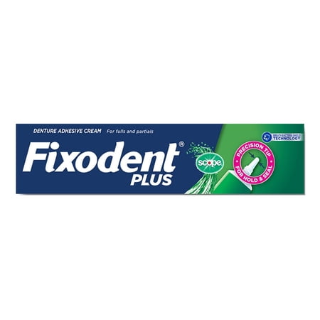 Fixodent Food Seal Plus Scope Denture Adhesive Cream, 2 Oz, 2 Pack