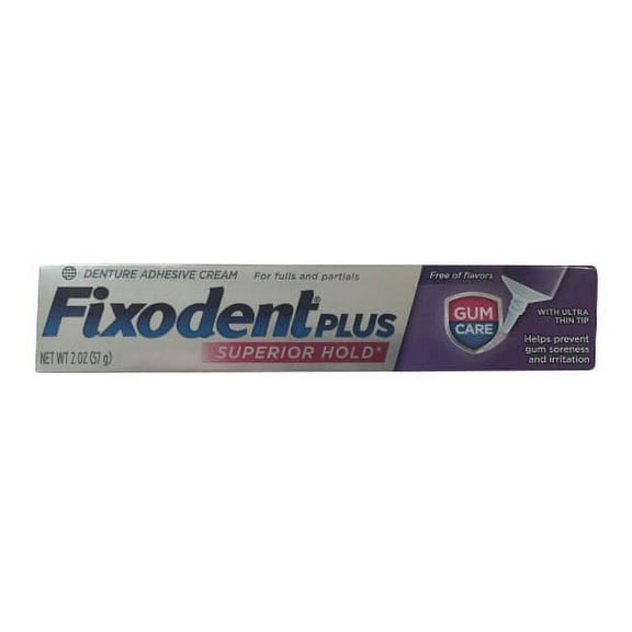 Fixodent Plus Denture Adhesive Cream, Superior Hold, 2 oz