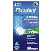 Fixodent Plus Scope Daily Denture Cleaner Tablets, 90 count (3 Month Supply)