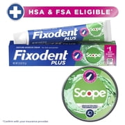 Fixodent Plus Scope Secure Denture Adhesive Cream, Denture Glue, 2.0 oz