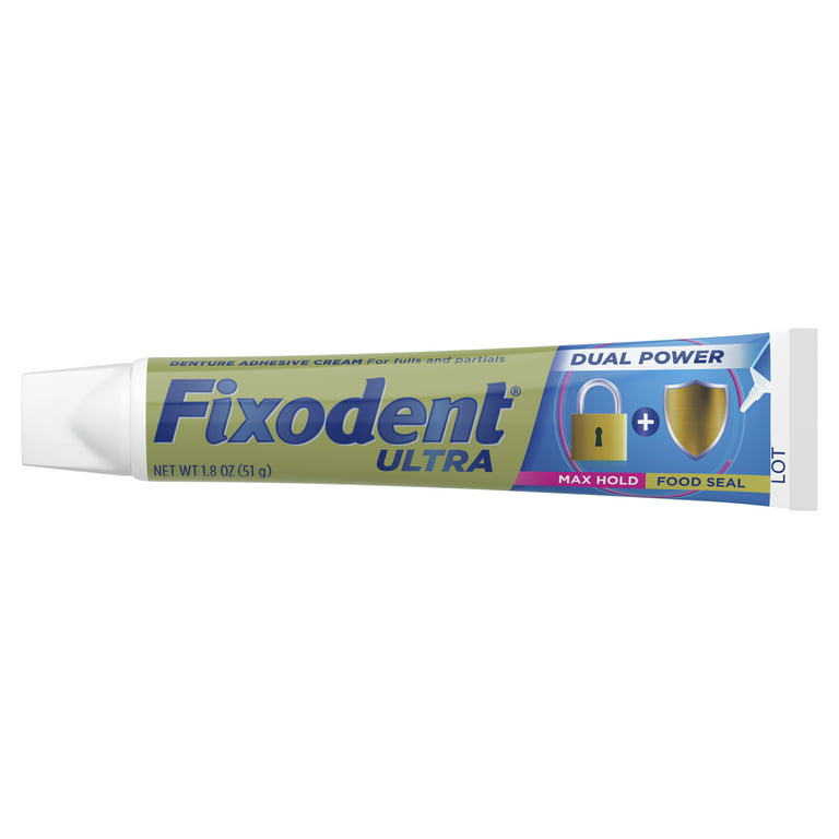Fixodent Denture Adhesive Cream, Ultra, Dual Power - 1.8 oz