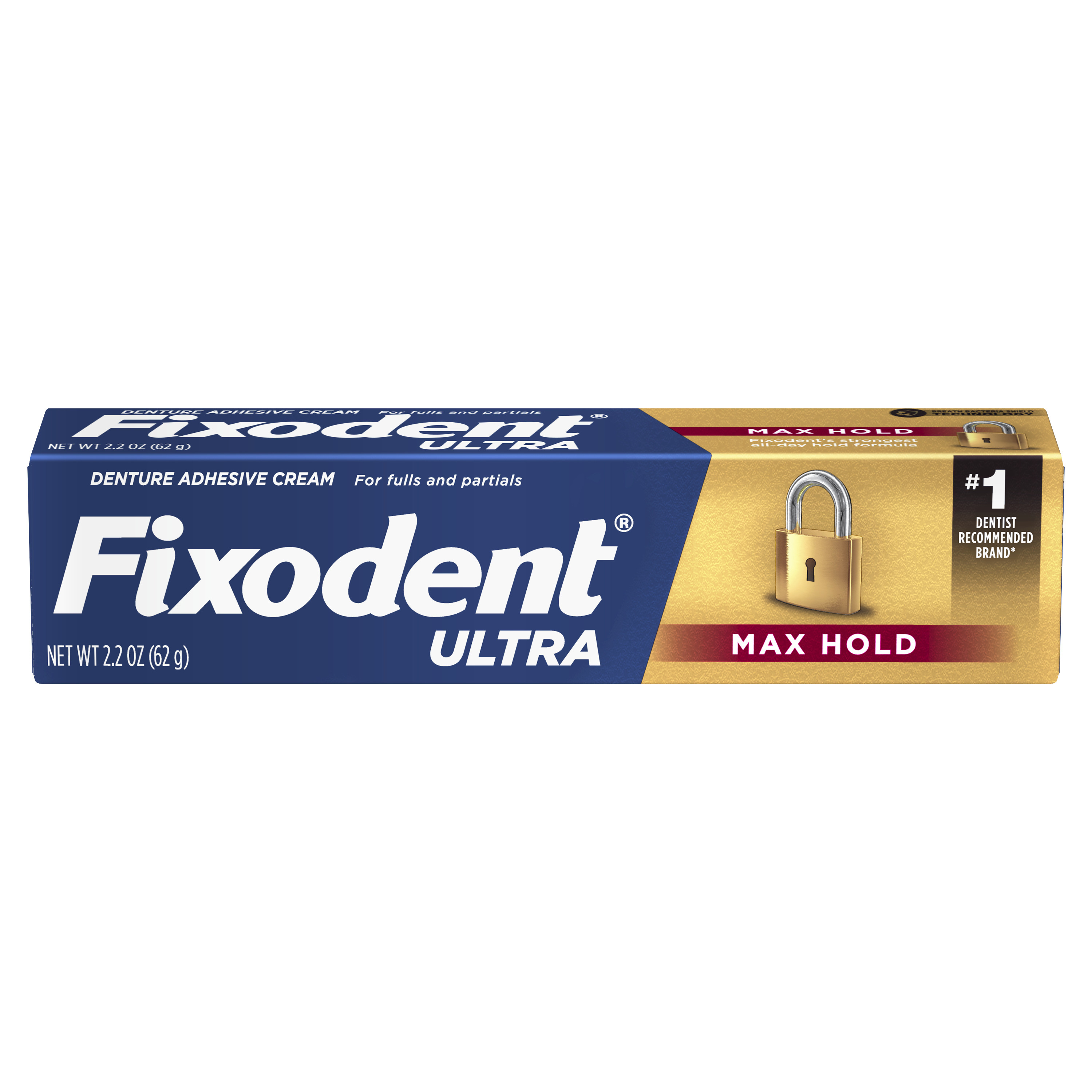 Fixodent Ultra Denture Adhesive Cream, Max Hold - 2.2 oz