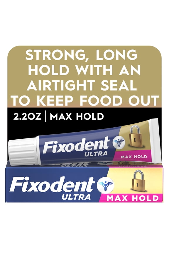 Ultra Max Hold Secure Denture Adhesive Cream, 2.2 oz