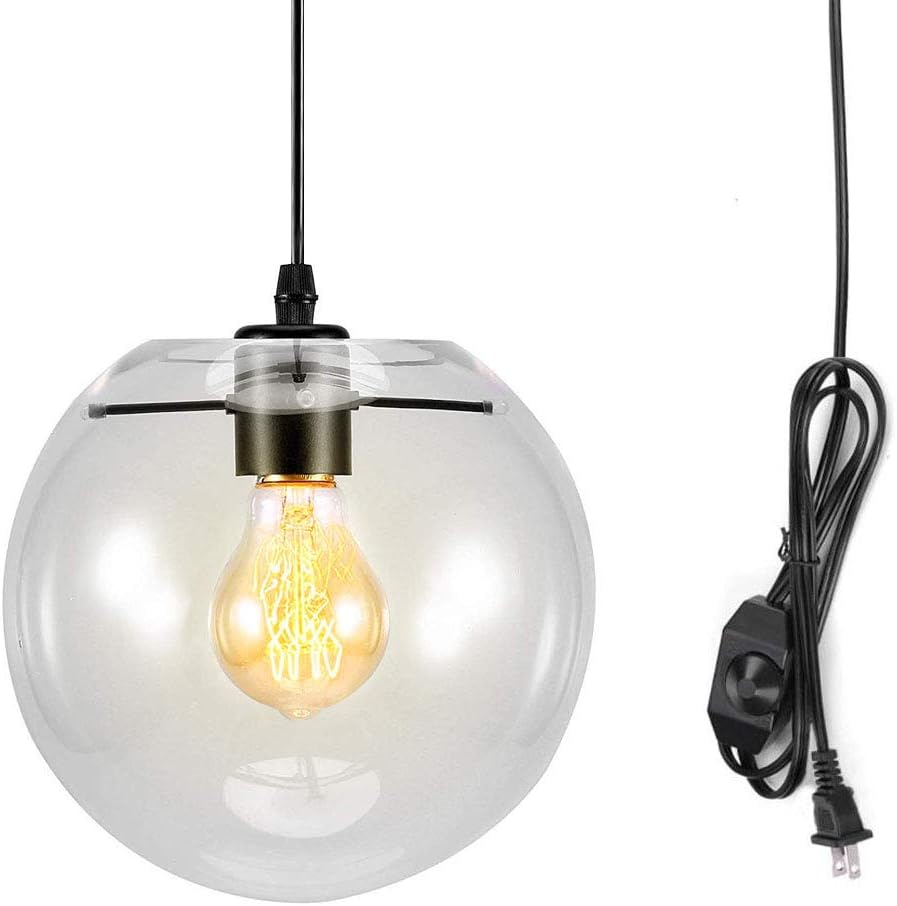 Fixture with a Plugin Cord and On/Off Dimmer Switch,Swag Hanging