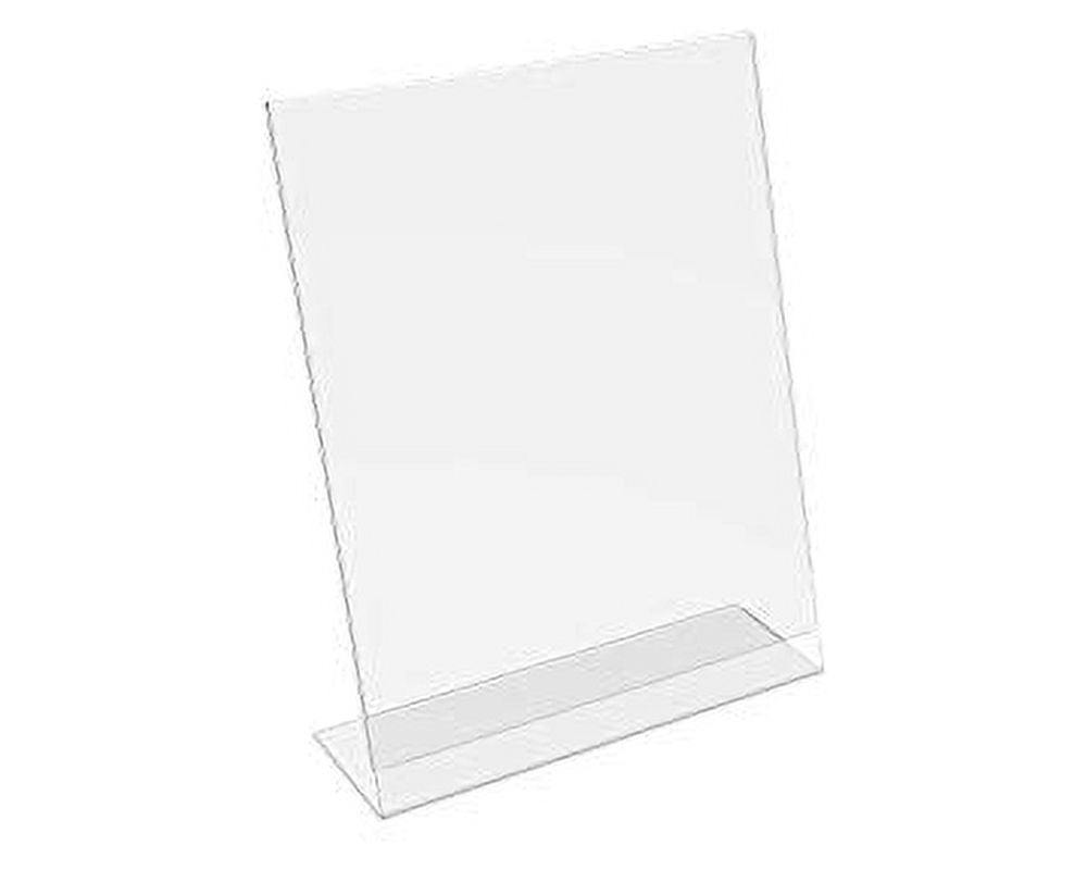 FixtureDisplays 1PK 8.5 x 11" Clear Sign Holder with Slant Back Design