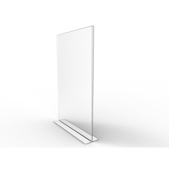 FixtureDisplays 24PK 11x17" Clear Polystyrene Sign Holder Picture Frame Photo Menu Holder Countertop Display Rack 11193-3-11x17-24PK Peel off protective film (white) before use.