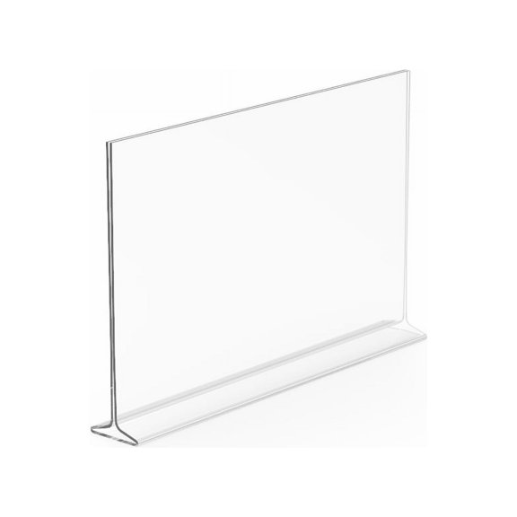FixtureDisplays 24PK 17x11" Clear Polystyrene Sign Holder Picture Frame Photo Menu Holder Countertop Display Rack 11193-3-17x11-24PK Peel off protective film (white) before use.