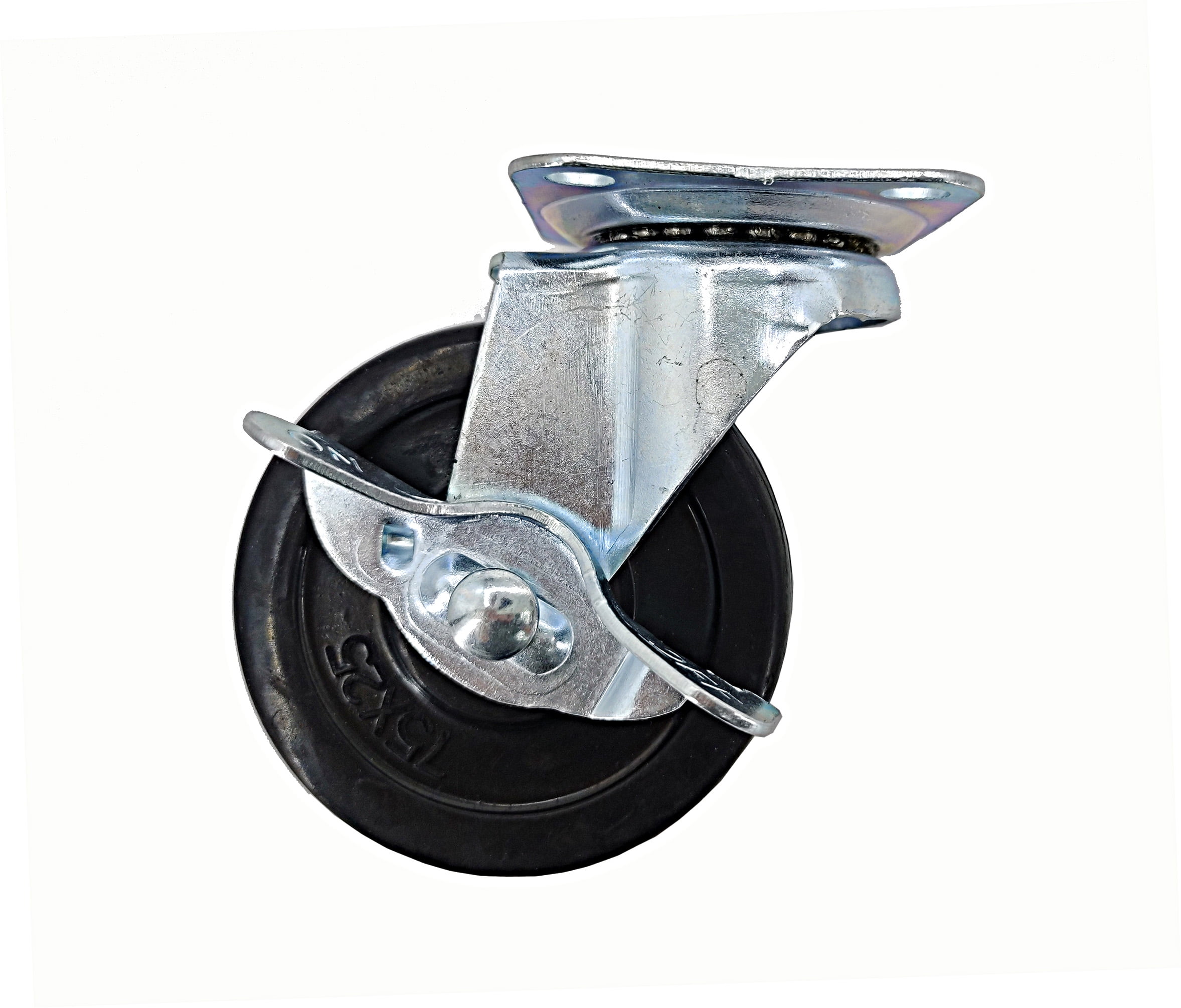 FixtureDisplays® 3 Inch 110 lbs Capacity PU Wheel Metal Top Plate 360