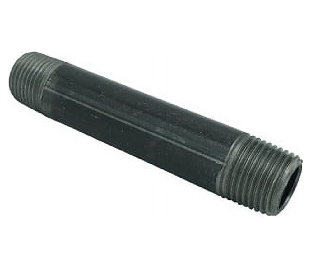 FixtureDisplays® 4" Black Pipe 1/2" x 4" Malleable Cast Iron Pipe