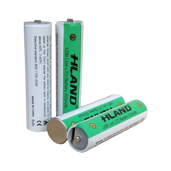 FixtureDisplays 4PK USB Rechargeable AAA Battery 500mAh Lithium Battery USB Battery Rechargeable 15013