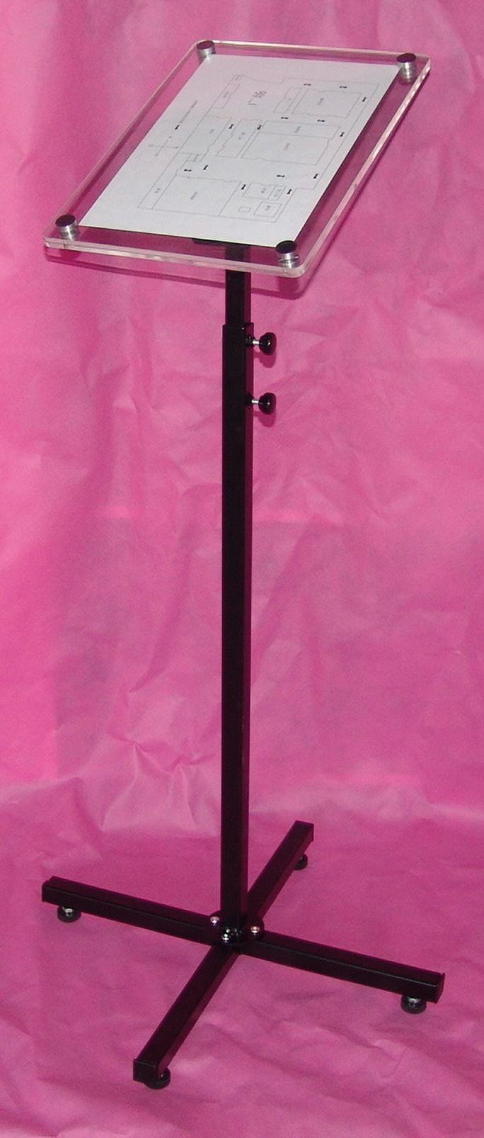 FixtureDisplays® Adjustable Acrylic Poster Holder with Metal Stand