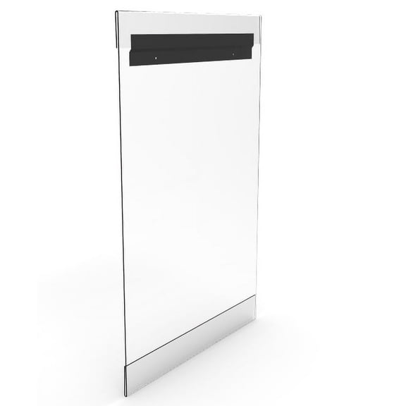 FixtureDisplays Clear Frameless Plexiglass Acrylic Wall Poster Frame with Slide-In Design Holds 22" x 28" Prints Hardware Inclulded 11481-2