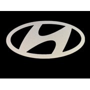 FixtureDisplays  "Hyundai" Car Logo STICKER/ Self Adhesive Label for Front Hood and Rear Trunk, Reflect Light, 2.7 x 1.4" 16805-Hyundai