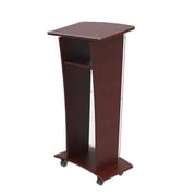 FixtureDisplays  Wood Podium with Frost Acrylic Front Panel, 48" tall Pulpit Lectern, Easy Assembly Required 1803-5-FROST